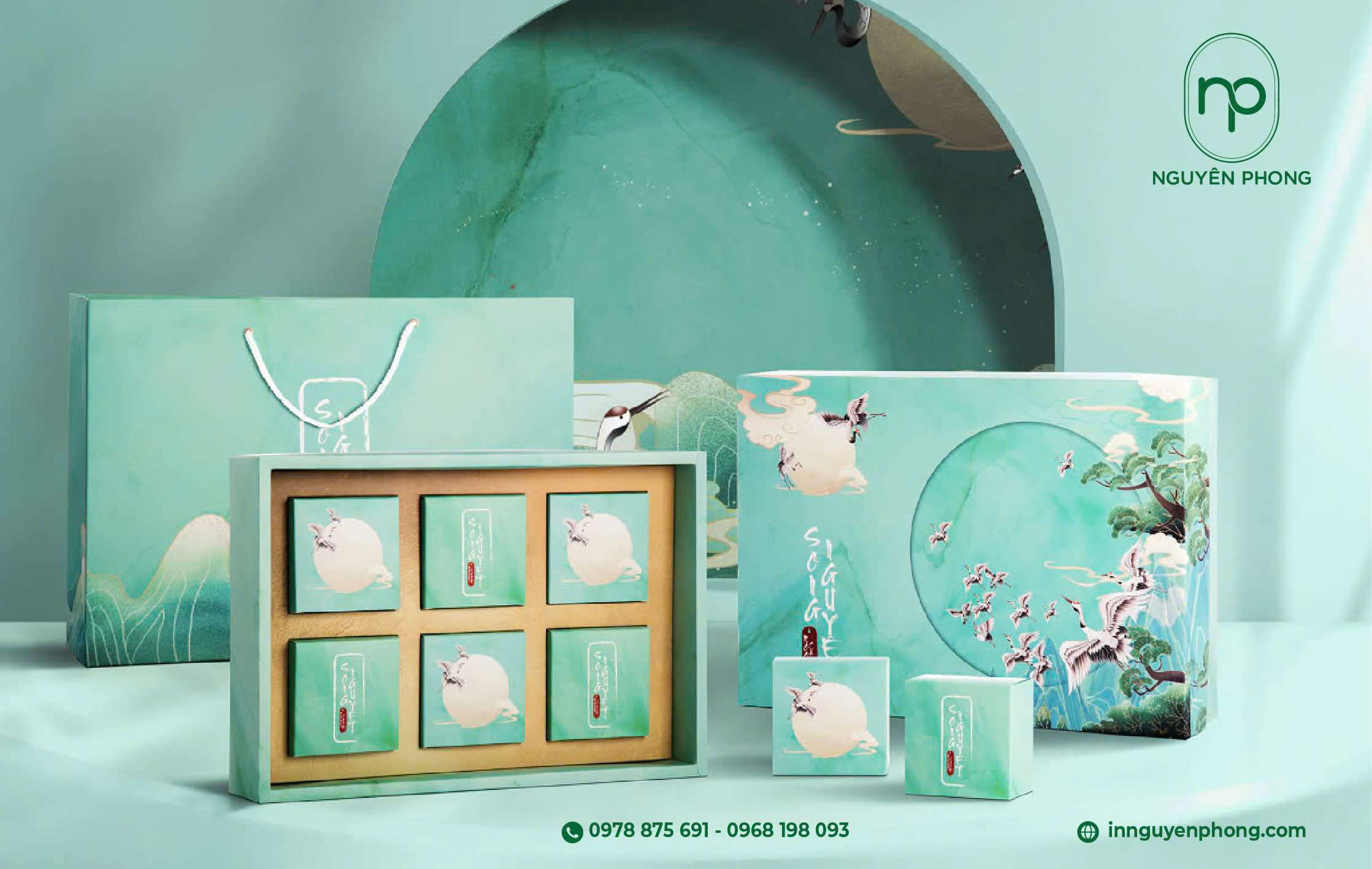 Mẫu hộp bánh trung thu 6 bánh